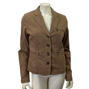 Bob Timberlake Womens Brown Casual Blazer Jacket Md